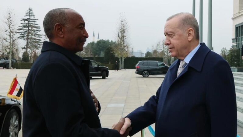 Cumhurbaşkanı Erdoğan, Sudan Egemenlik Konseyi Başkanı Burhan ile Görü